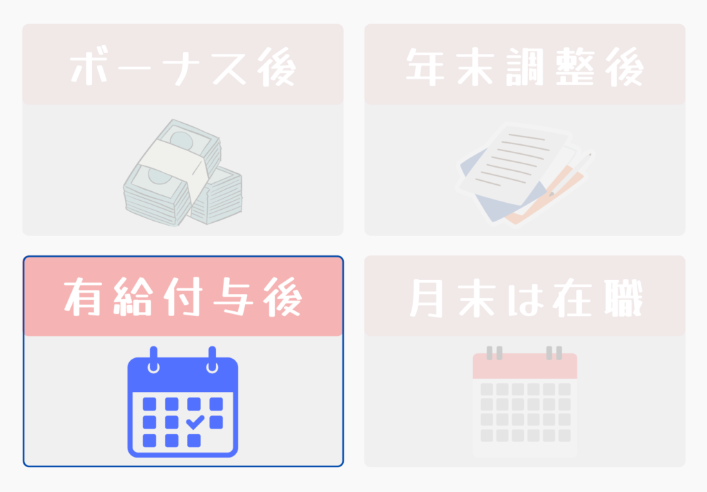 有給が使えるなら付与された後に辞める